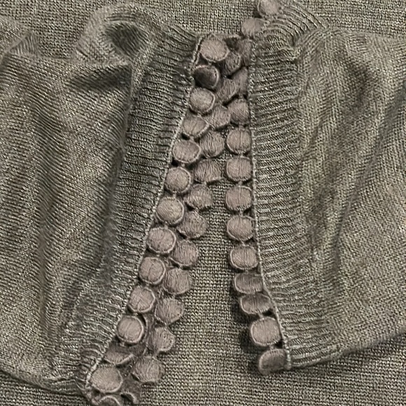 J. Crew Women Military Green Linen Scoop Neck Sweater with Lace Trim Size Large - Picture 6 of 12